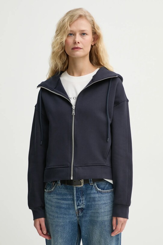Marc O'Polo hanorac de bumbac uni bleumarin 5000005486