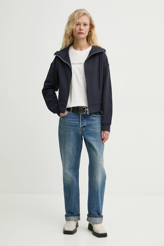 Marc O'Polo hanorac de bumbac 5000005486 bleumarin SS25