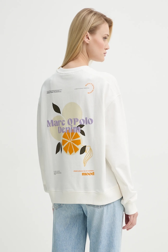 Marc O'Polo bluza bawełniana nadruk biały 5000005964
