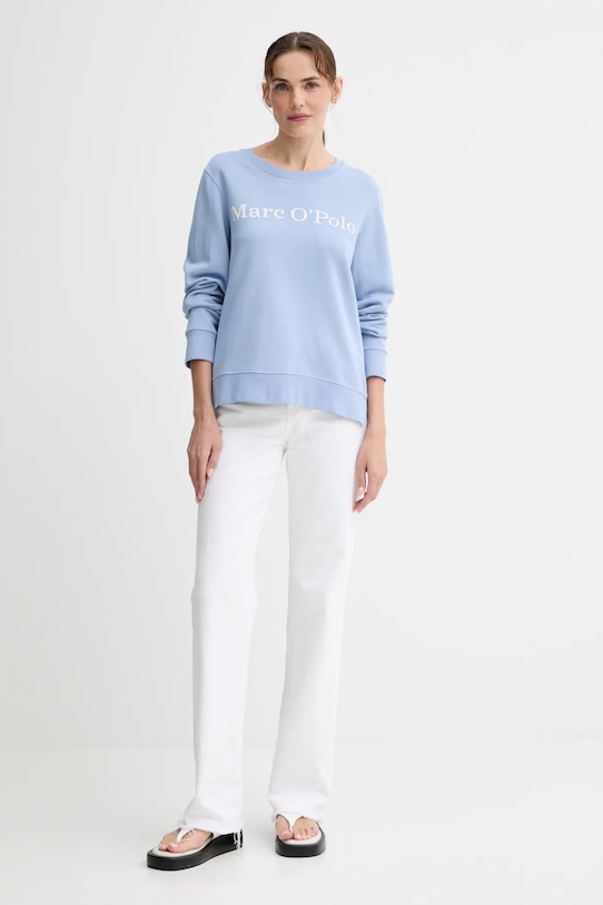 Bavlnená mikina Marc O'Polo 500407354055 modrá SS25
