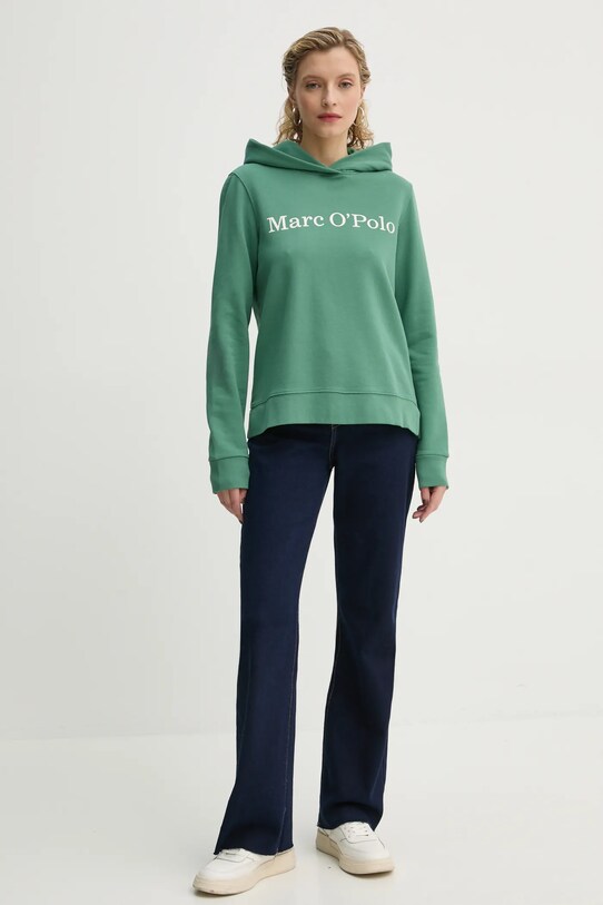 Хлопковая кофта Marc O'Polo 500407354057 зелёный SS25