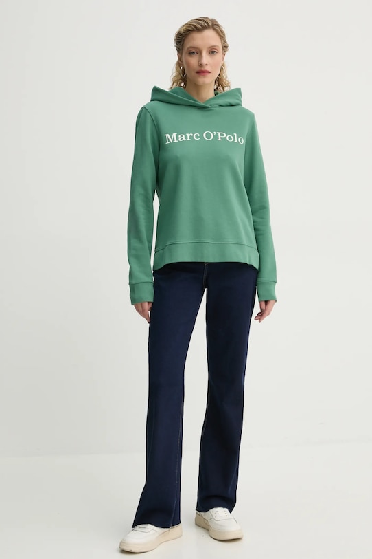 Marc O'Polo hanorac de bumbac 500407354057 verde SS25