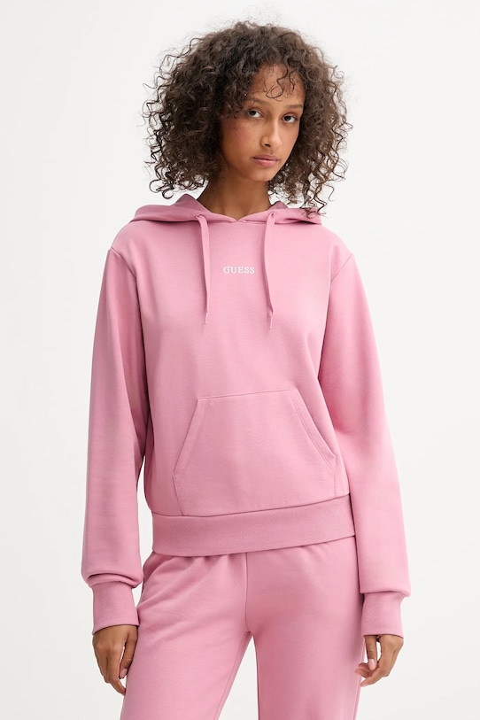 Guess bluza SOFIA z kapturem różowy O5RQ02.KCO31