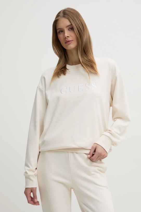 Mikina Guess SOFIA bez kapuce béžová O5RQ03.KCO31