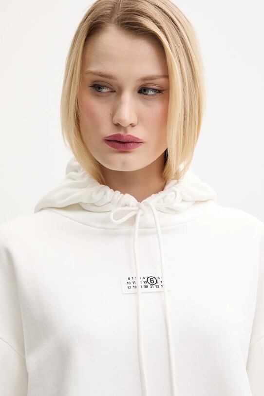 Bavlnená mikina MM6 Maison Margiela biela S52GU0235