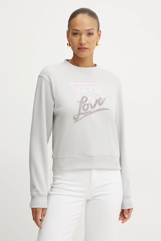 Guess bluza aplikacja szary W5RQ04.KB683