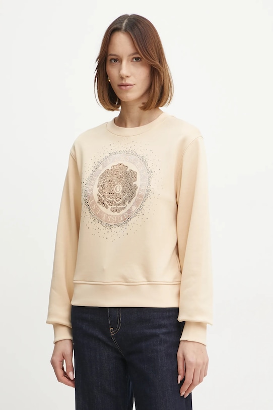 Mikina Guess bez kapuce béžová W5RQ05.K7EX1