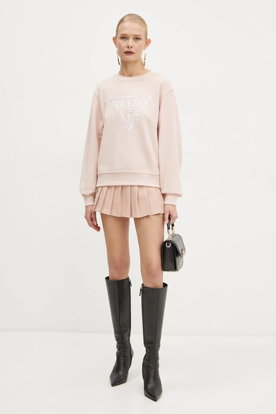 Guess bluza W5RQ09.K8802 różowy SS25