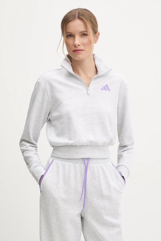 Кофта adidas W CB Color Pop бавовна сірий JN6989