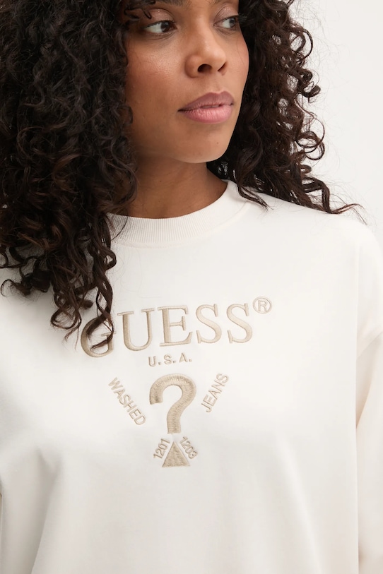 Μπλούζα Guess ROBERTA μπεζ V5RQ12.KC3D2