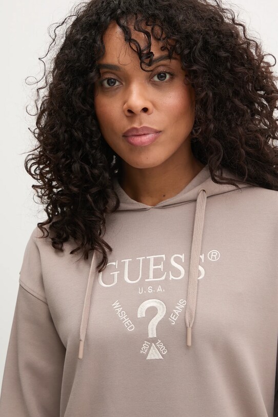 Guess bluza ROBERTA brązowy V5RQ11.KC3D2