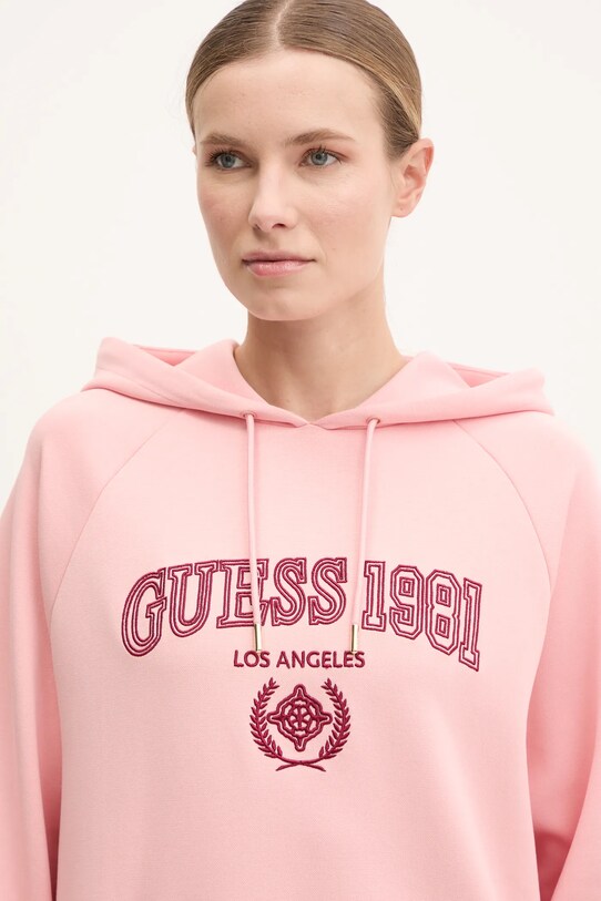 Guess bluza MARGARET różowy V5RQ02.KCLD1