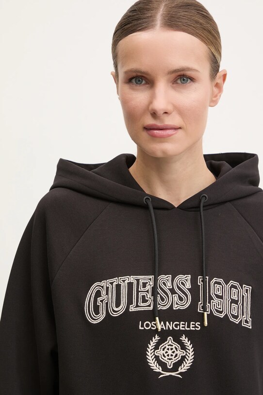 Guess bluză MARGARET negru V5RQ02.KCLD1