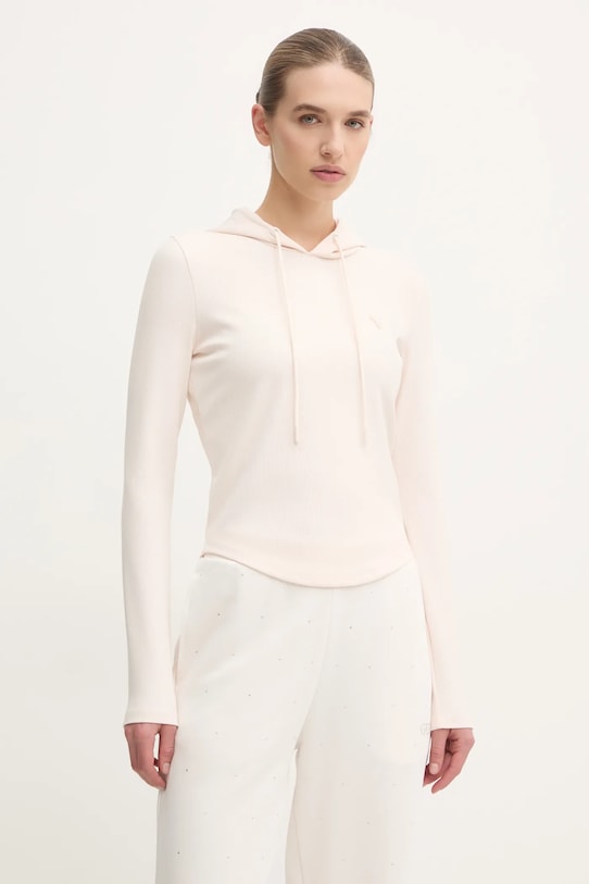 Кофта Guess STEFFI с капюшоном розовый V5RQ06.KCLH0