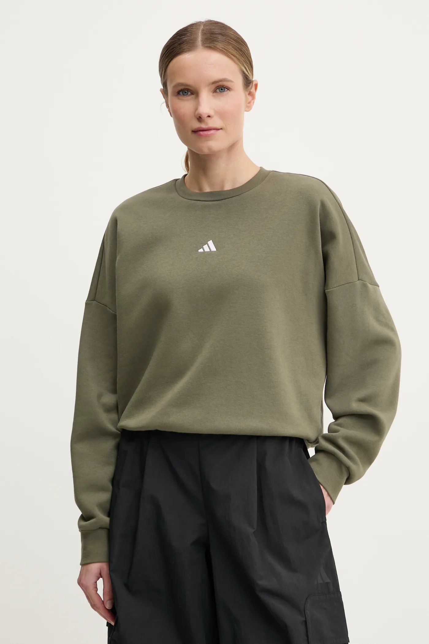 Кофта adidas Essentials бавовна зелений JI6064