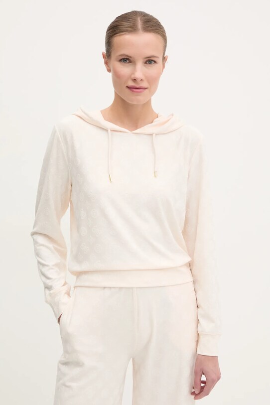 Guess bluza MONICA z kapturem beżowy V5RQ21.KCLG2