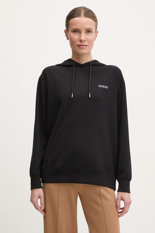 Guess bluza GELSEY z kapturem czarny V5RQ18.KCOB2
