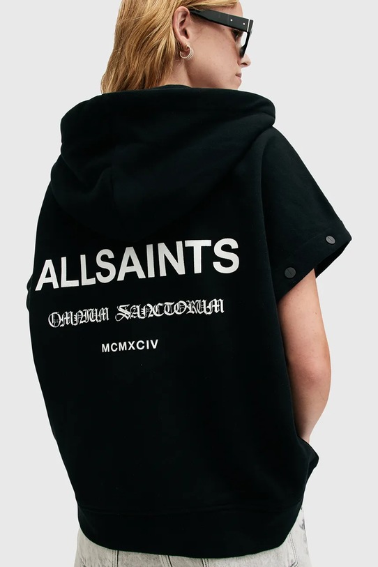 Odjeća Pamučna dukserica AllSaints OMNIUM W138JB crna