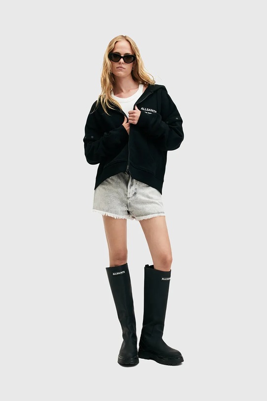 Bavlněná mikina AllSaints OMNIUM W138JB černá