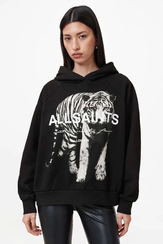 AllSaints hanorac de bumbac KIT TALON print negru W152JB