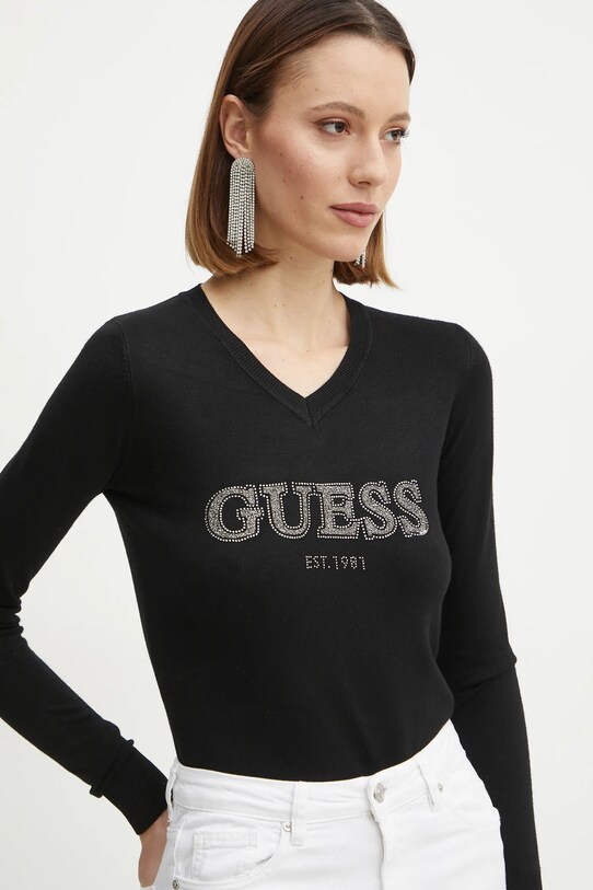 Guess pulover HOLLY negru W5RR38.Z2NQ2