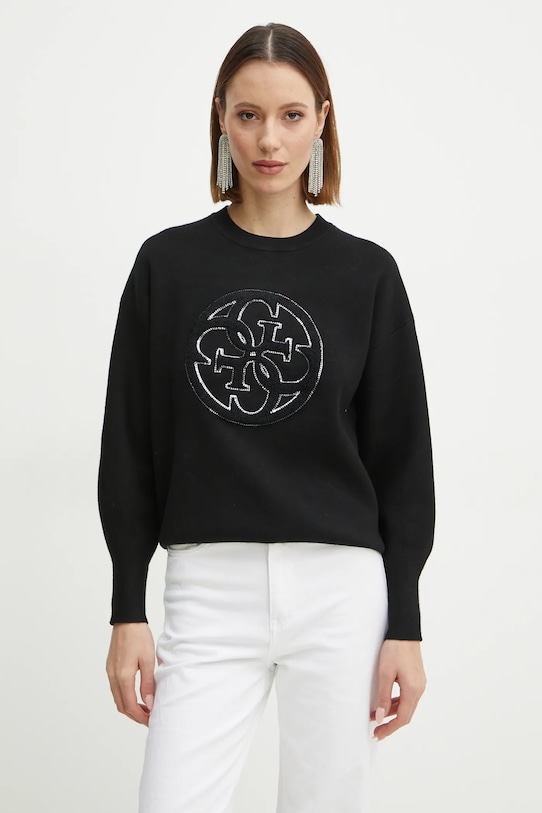 Guess pulover KATE grosime medie negru W5RR40.Z26I2