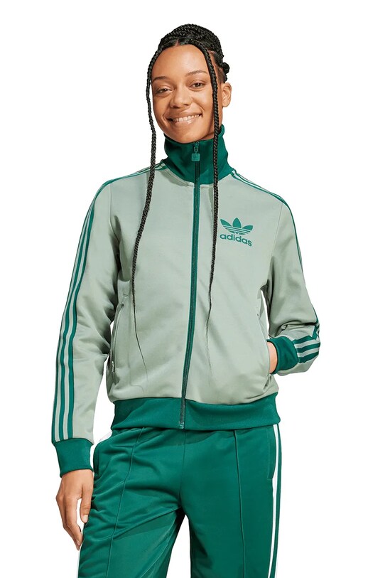 Кофта adidas Originals Clastic Tracktop без капюшона бирюзовый JC5809