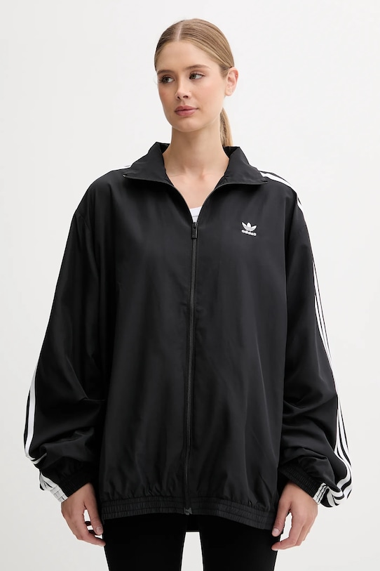 adidas Originals bluză OVERSIZED TT imprimeu negru JD3392