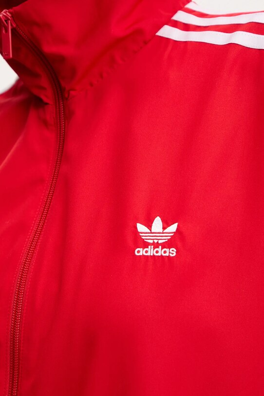 adidas Originals bluză Oversized Tracktop JD3393 rosu