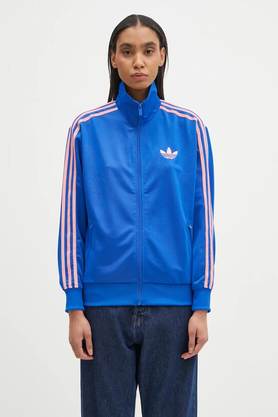 Mikina adidas Originals Firebird bez kapucne modrá JP2301