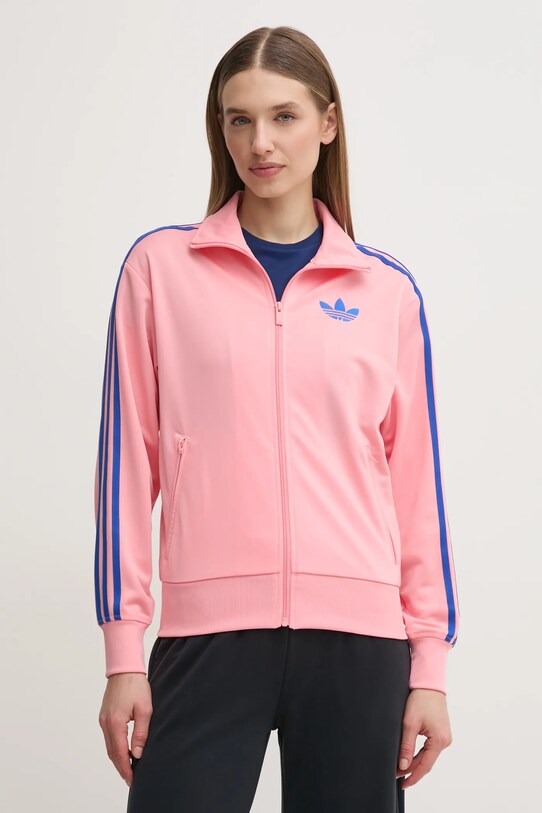 Mikina adidas Originals Firebird bez kapuce růžová JP2302