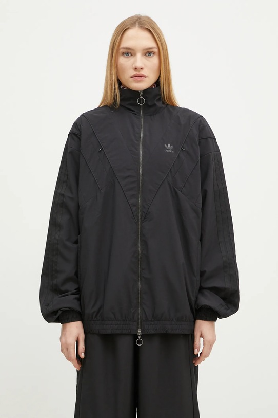 Mikina adidas Originals Rasant Tracktop jednofarebný čierna JW9739