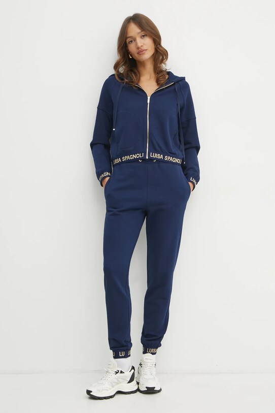 Mikina Luisa Spagnoli 541853 tmavomodrá SS25