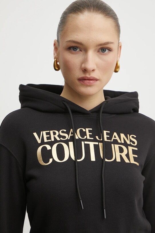 Бавовняна кофта Versace Jeans Couture чорний 78HAIT01.CF01T