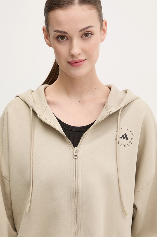 Tepláková mikina adidas by Stella McCartney béžová JJ0143