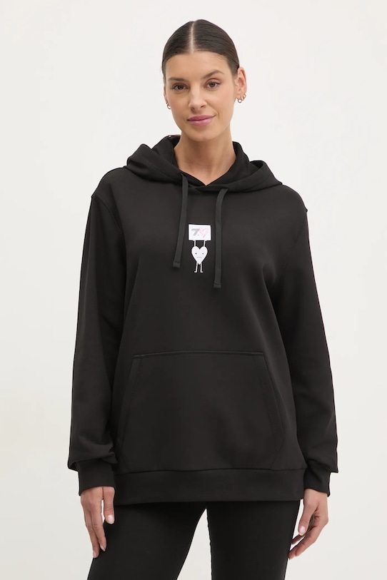 Mikina EA7 Emporio Armani nášivka černá AF12116.7X000043