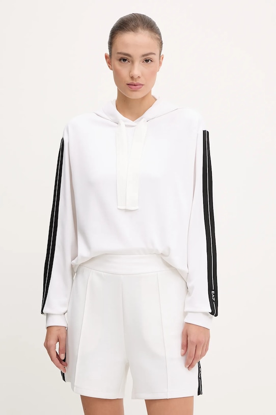 Mikina EA7 Emporio Armani s elastanom biela AF12643.7W000172