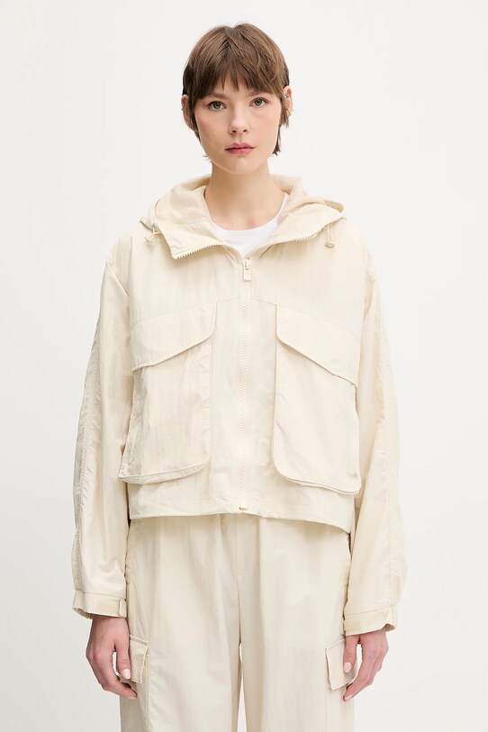 Bunda EA7 Emporio Armani oversize béžová AF12452.7W000159