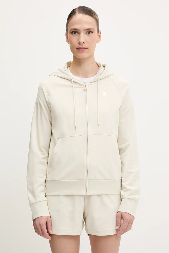 Mikina EA7 Emporio Armani s elastanom béžová AF13135.7W000078
