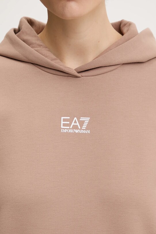 Dukserica EA7 Emporio Armani AF10443.7W000074 smeđa