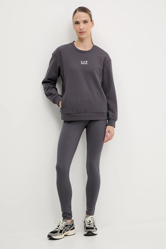 Dukserica EA7 Emporio Armani AF10443.7W000073 siva SS25