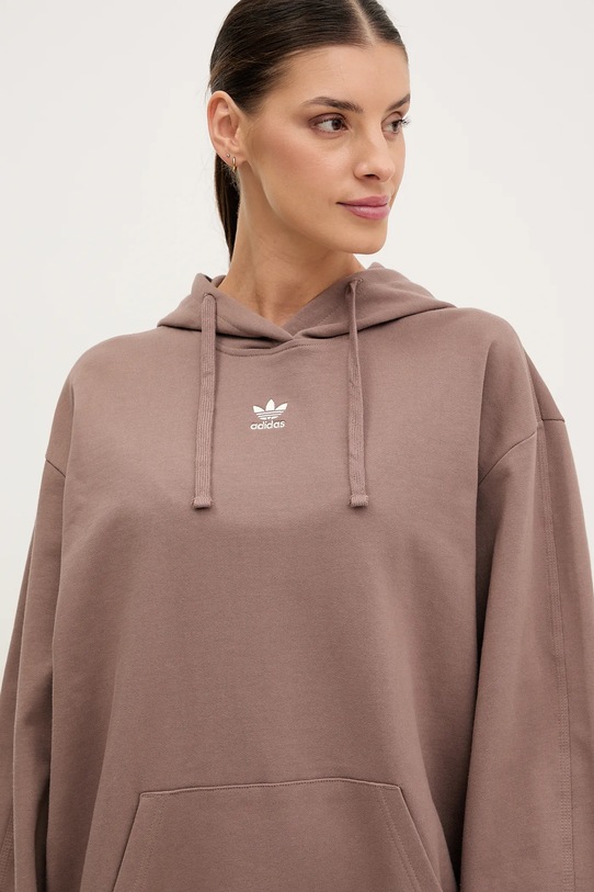 Bavlnená mikina adidas Originals Essential JC8981 hnedá