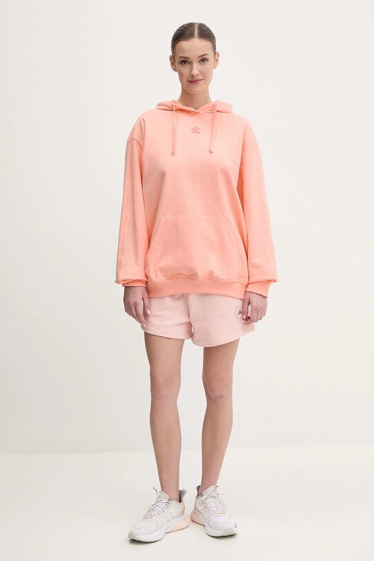 Βαμβακερή μπλούζα adidas Originals Essential JJ3499 πορτοκαλί SS25