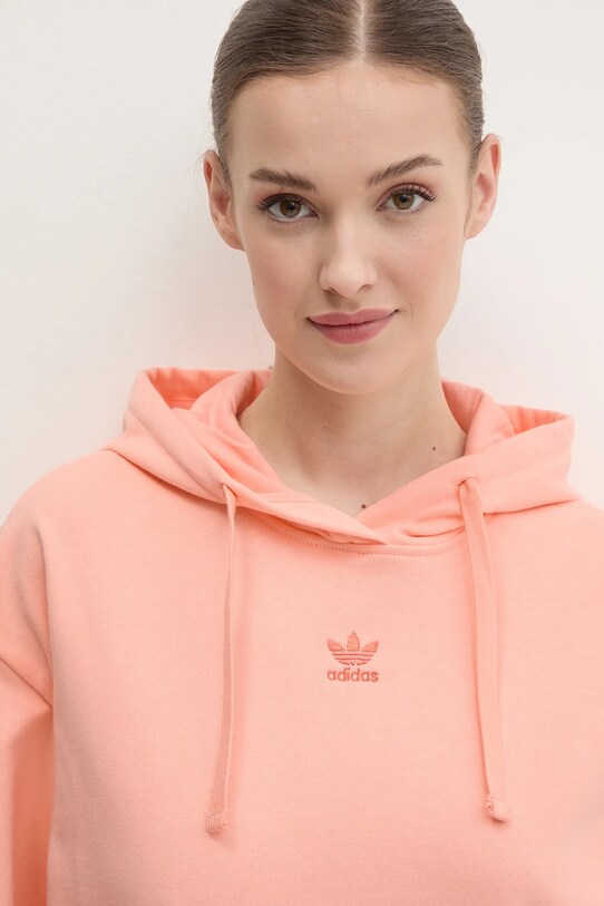 Βαμβακερή μπλούζα adidas Originals Essential JJ3499 πορτοκαλί