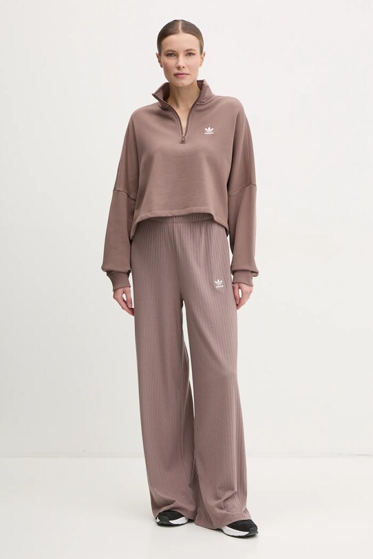 Хлопковая кофта adidas Originals Essential JD0922 коричневый SS25