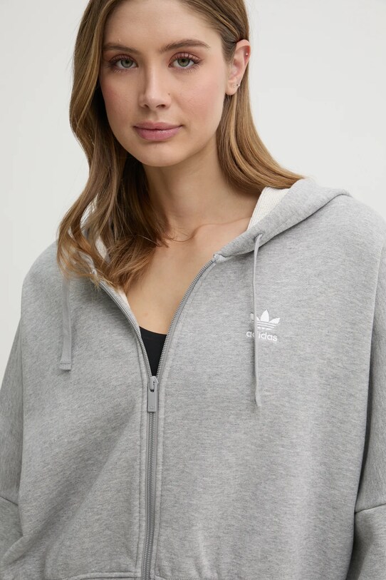 Бавовняна кофта adidas Originals Essential сірий JN7844