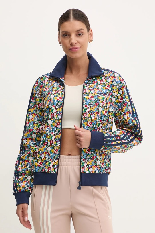 Памучен суичър adidas Originals Liberty флорален тъмносин JC7775