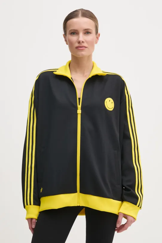 Mikina adidas Originals X Smiley bez kapuce černá JD2736