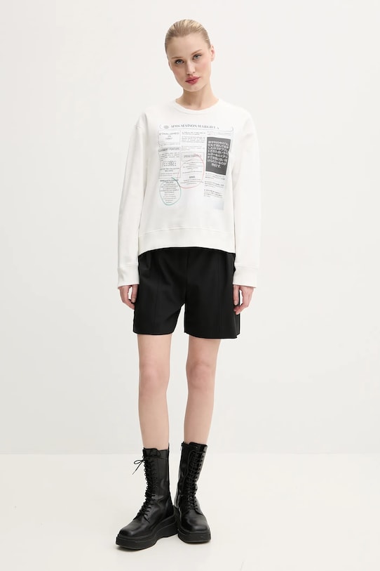 MM6 Maison Margiela bluza bawełniana S52GU0242.M25012 biały SS25