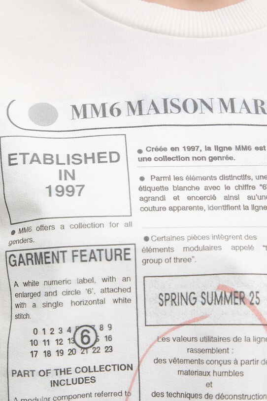 MM6 Maison Margiela hanorac de bumbac S52GU0242.M25012 alb
